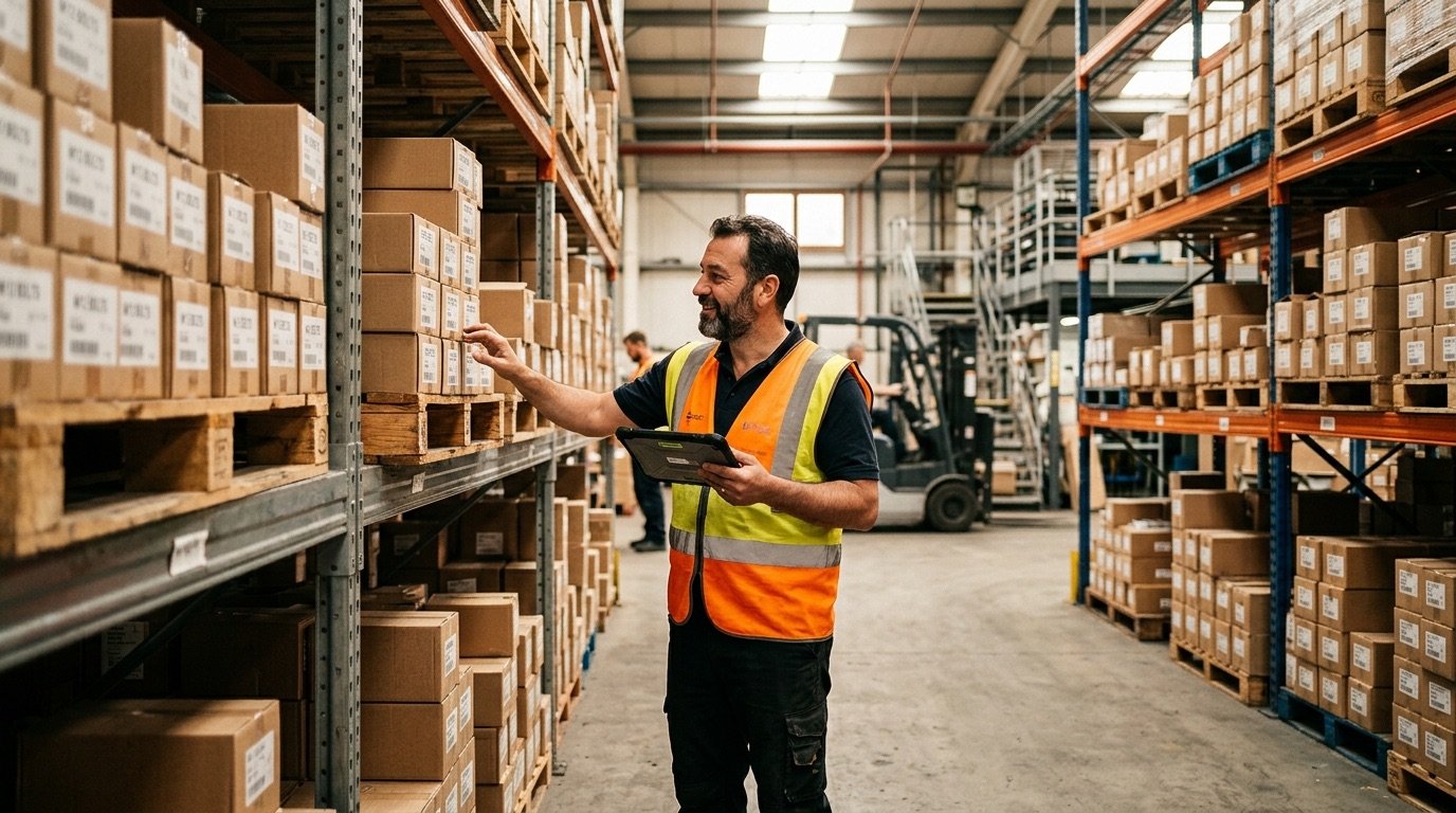 Inside the BSJ Fixings distribution facility in Wednesbury
